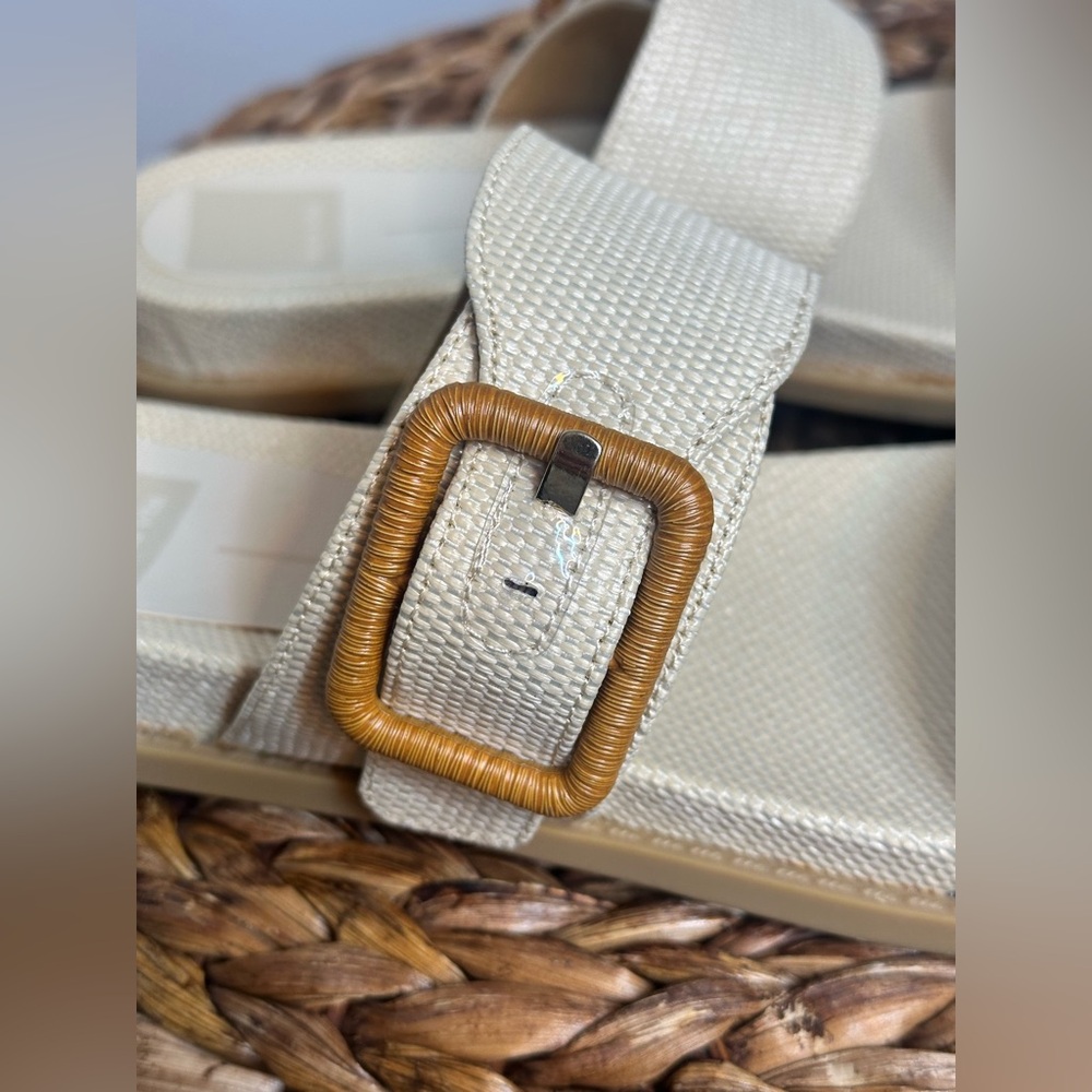 NWT sz 7.5 Dolce Vita Genzel Slide sandal cream ivory neutral double strap - Picture 2 of 6